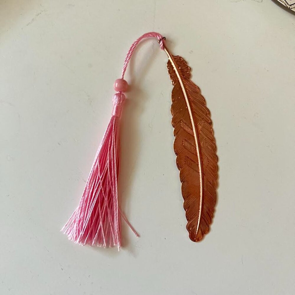 Pink Rose Gold Bookmark